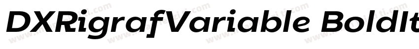 DXRigrafVariable BoldItalic字体转换